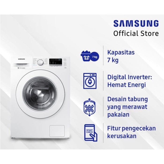SAMSUNG MESIN CUCI FRONT LOAD WW70J42G0KW/SE 7KG