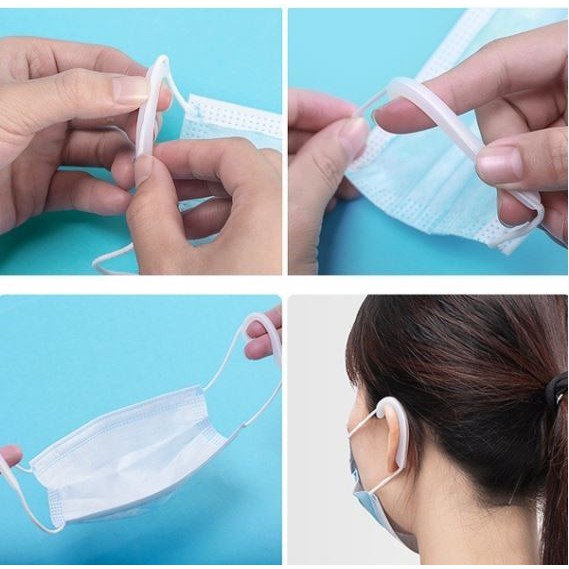 Earhook Masker Helper Silikon - Earhook Silikon Pelindung Tali Masker