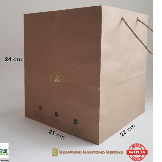 

Langsung Order Paper Bag Bento , Paperbag Nasi Box , Kantong Kertas Dus Nasi , Kantong Kotak Nasi , Kantong Kotak Kue (1 LUSIN) WF6`