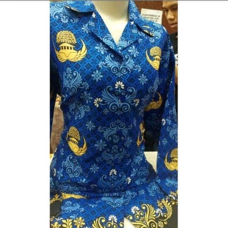 Seragam Batik Korpri Terbaru wanita termurah / seragam korpri wanita / batik korpri wanita lengan panjang / Baju Korpri / Seragam PNS / Batik Korpri / Kemeja Korpri