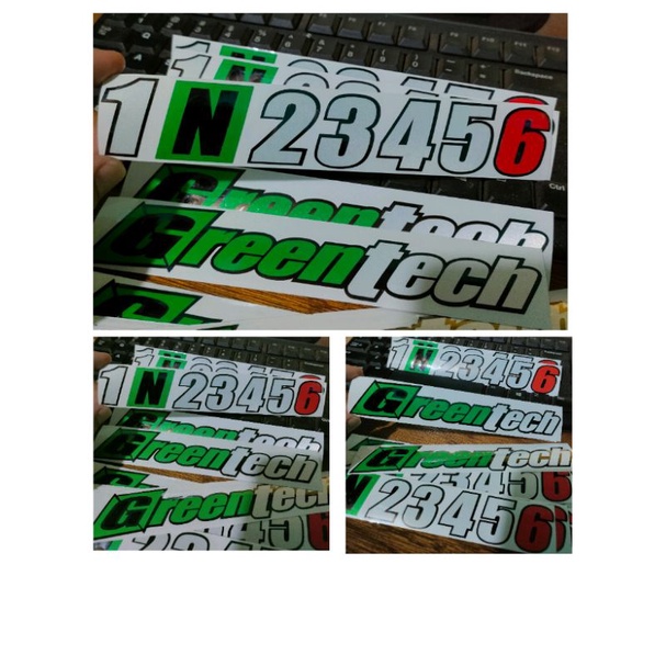 Sticker greentech stiker cutting