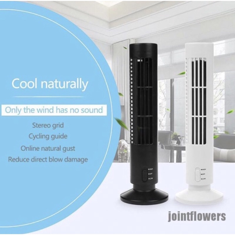 Mini Portable USB Cooling Air Conditioner Purifier Tower Bladeless Home Desk Fan JTT