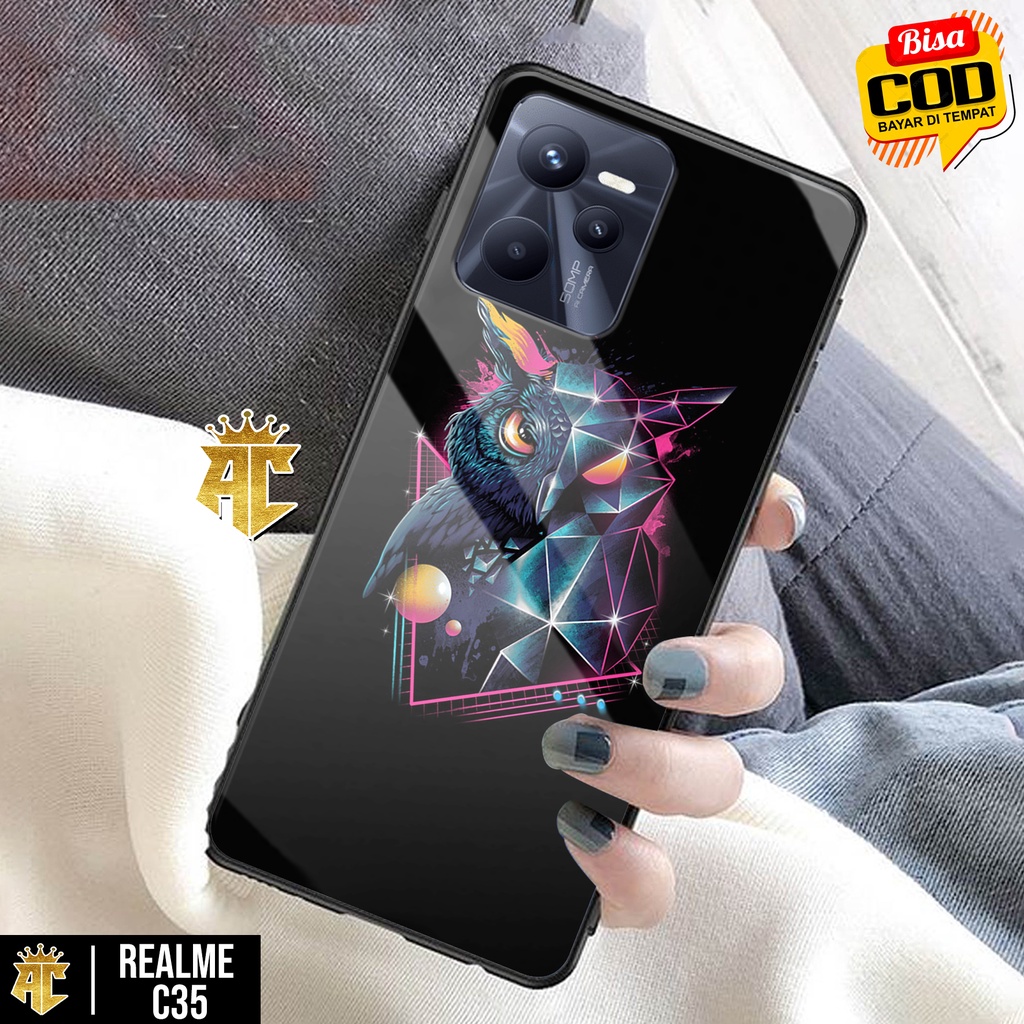 Case REALME C35 - Casing REALME C35 - Terbaru 2021 AERO CASE [ MOTIF OWL ] Silikon REALME C35  -  Ca