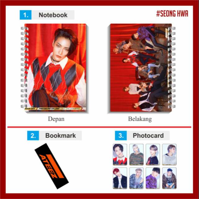 

[READY] NOTEBOOK KPOP ATEEZ - ALL IN ACTION MEMBER