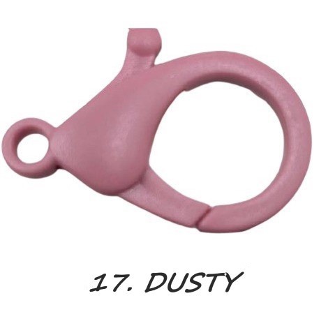 Kaitan Kokot Udang Plastik Claps Plastik Uk 35mm Warna/i Doff Harga/Pc-17. DUSTY
