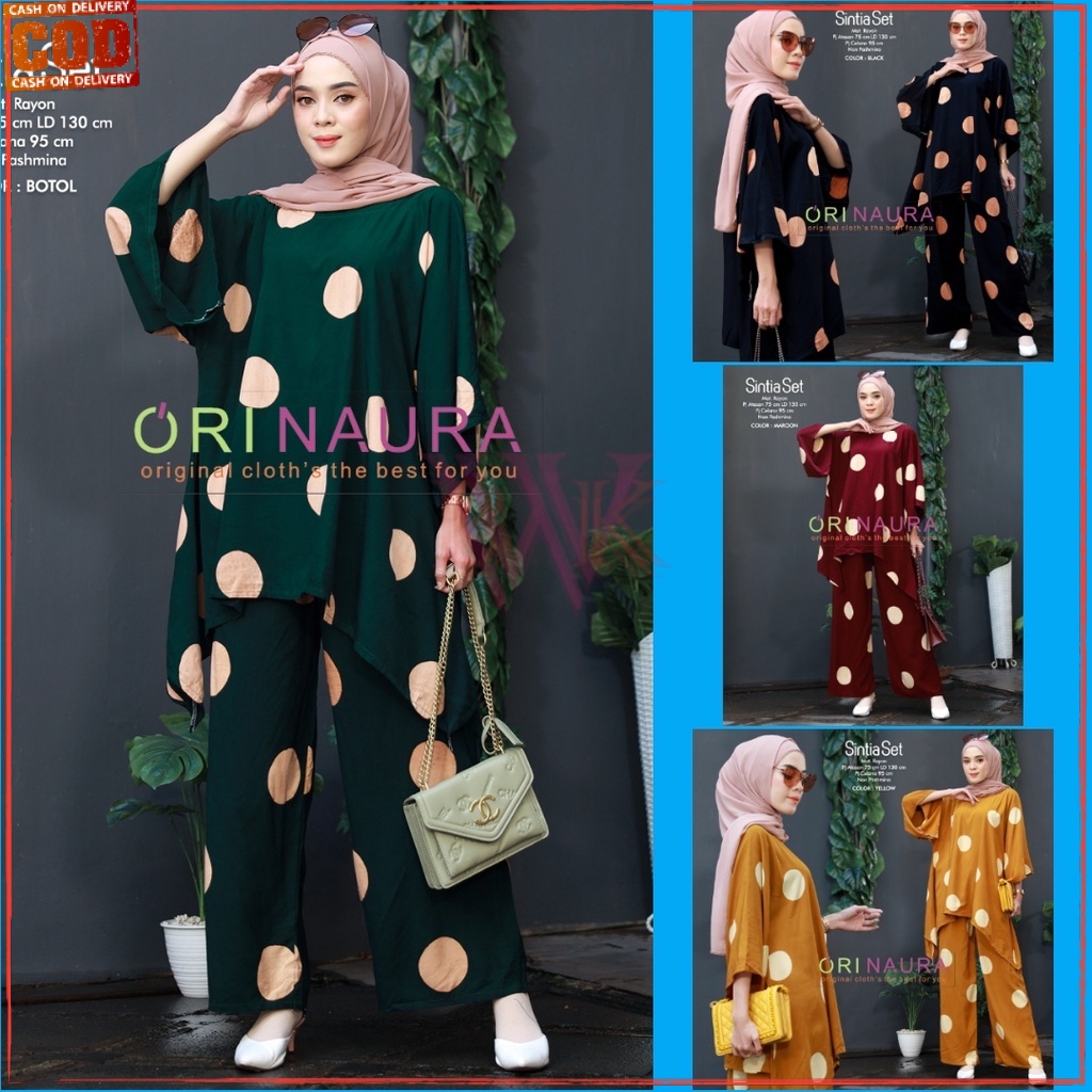 Baju Set Jumbo Wanita Muslim Setelan Ld 120 Terbaru 2021 BWK  - Baju Setelan One Set Jumbo Oversize