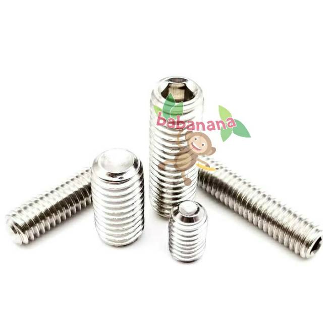 Grub hex M4 6mm silver baut screw 2020 slot