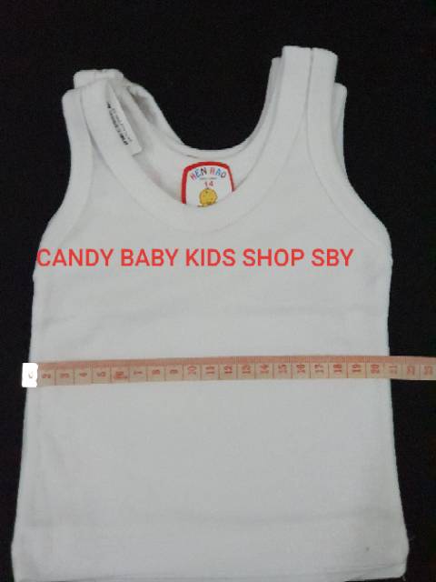 Singlet Anak Hao Hao Hen Hao Kaos Dalam Bayi Putih Warna 14/16 isi 3pcs Murah Halus