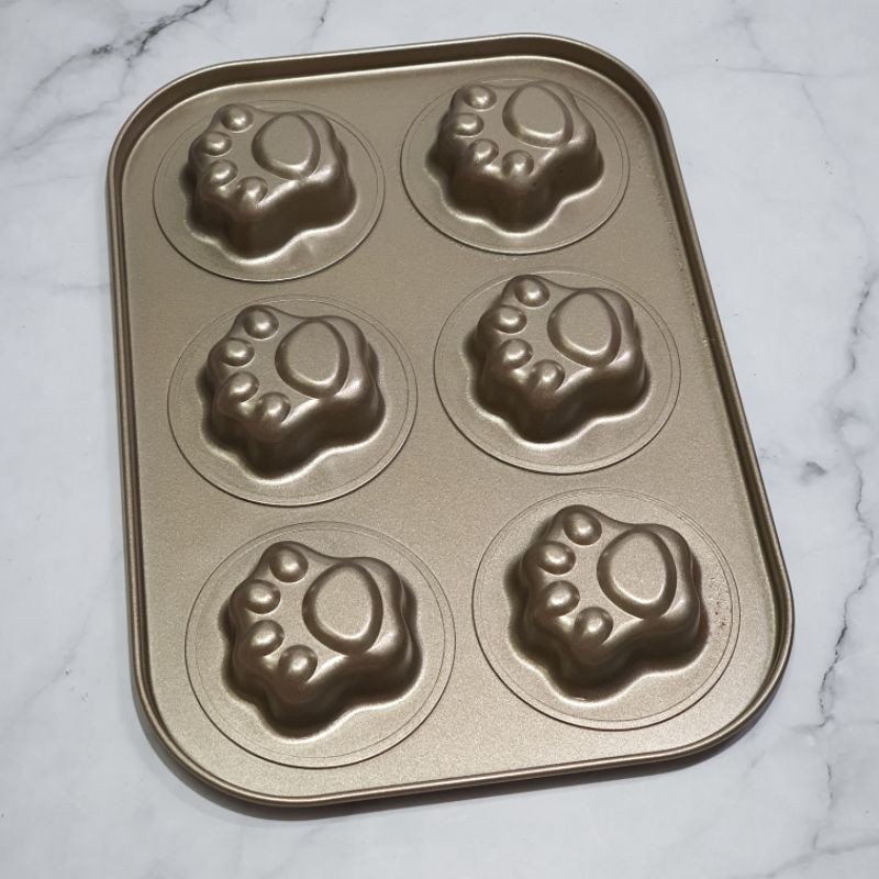 puppy paw cake mould 6s baking pan /loyang kue