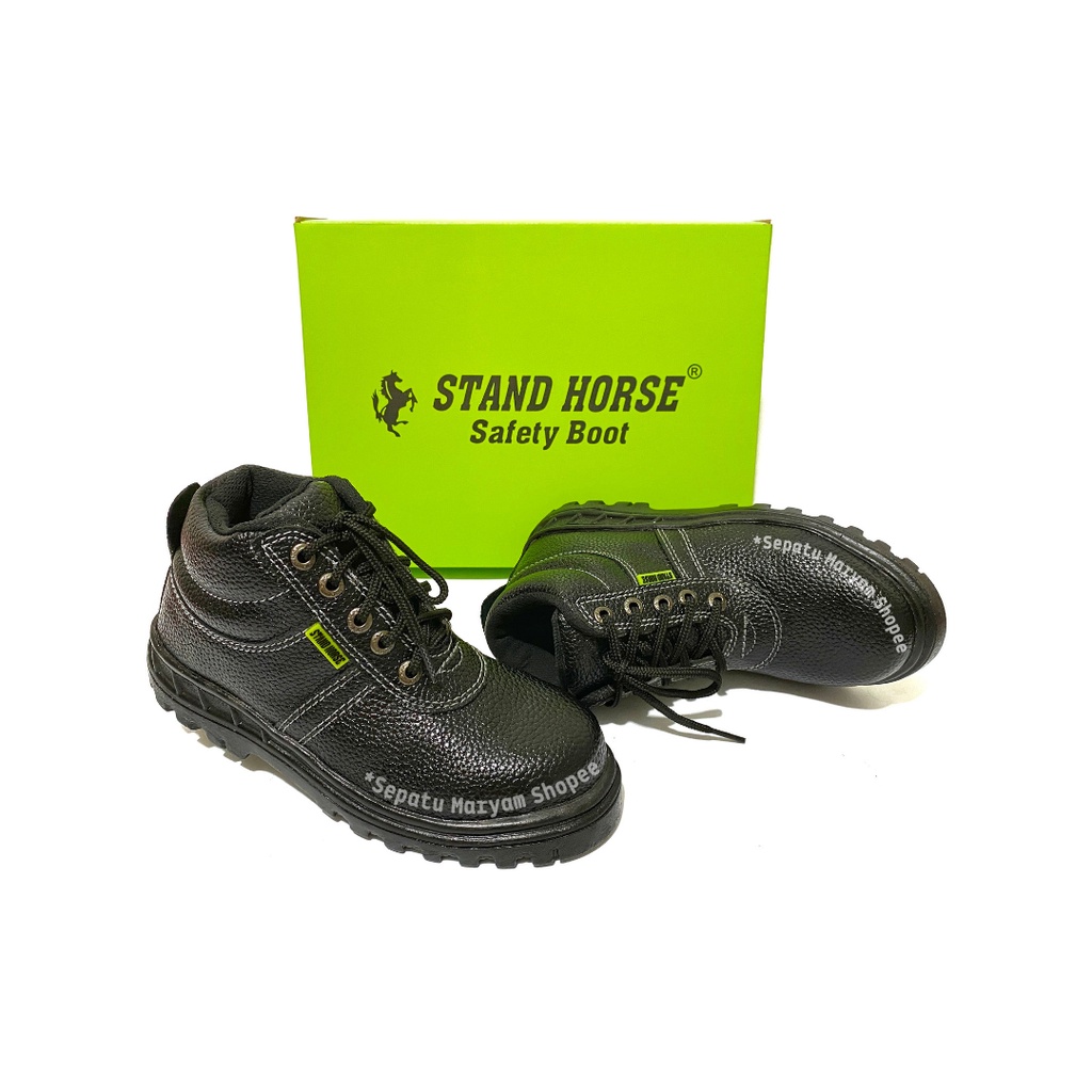 Sepatu Safety Pria Boots Tali Ujung Besi Sepatu Kitchen Sefty Murah Safety Shoes Ori SNI