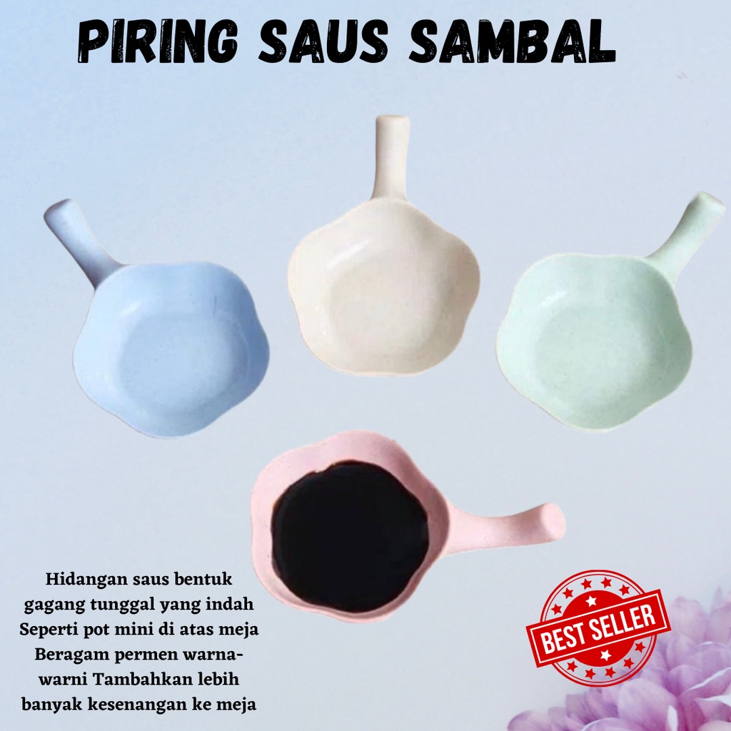 TERLARIS!!! Mangkok Saos Unik Bentuk Bunga / Piring Saus Sambal Kecap