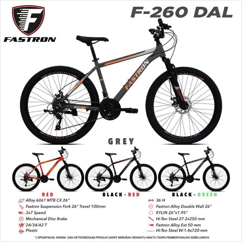 Sepeda Gunung MTB 26 Fastron by PACIFIC F 260 DAL ALLOY