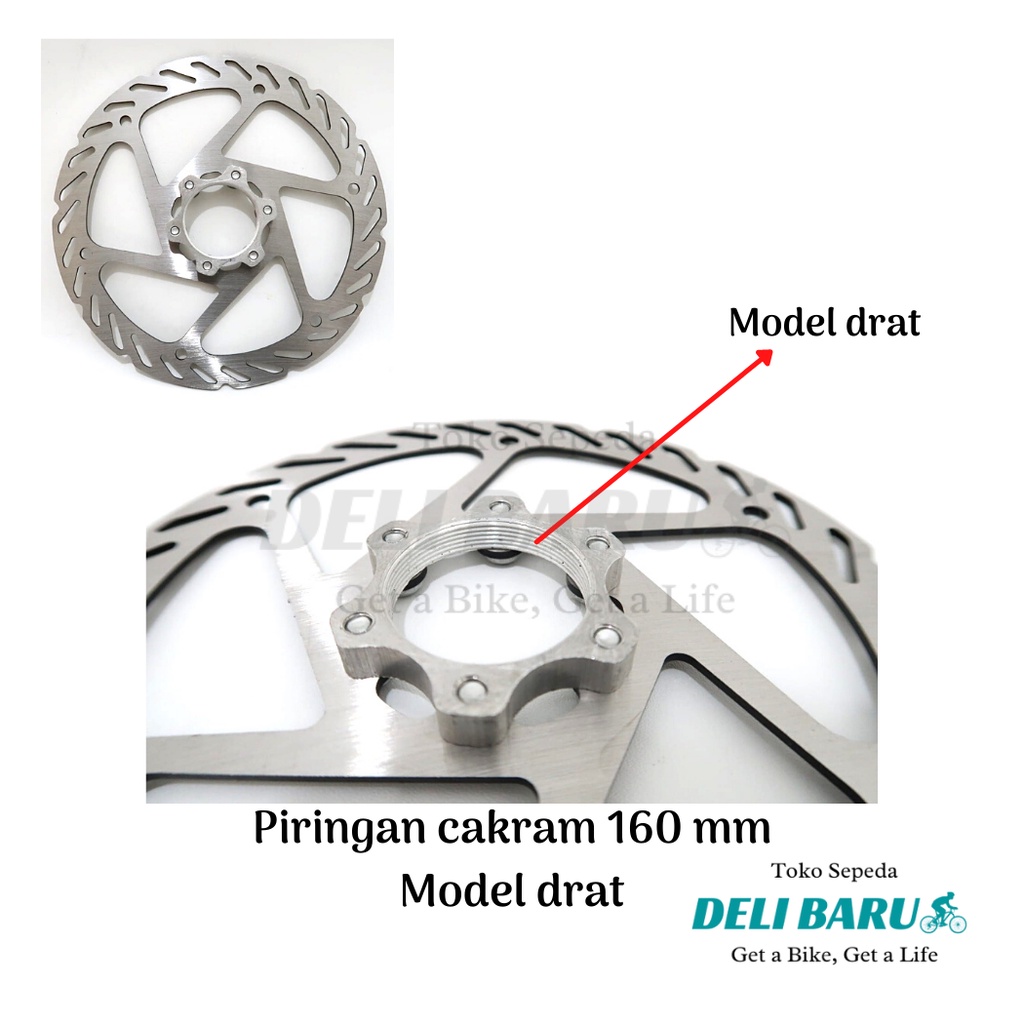 Piringan rem cakram model DRAT ukuran 160 disc brake sepeda anak, BMX, lipat, MTB