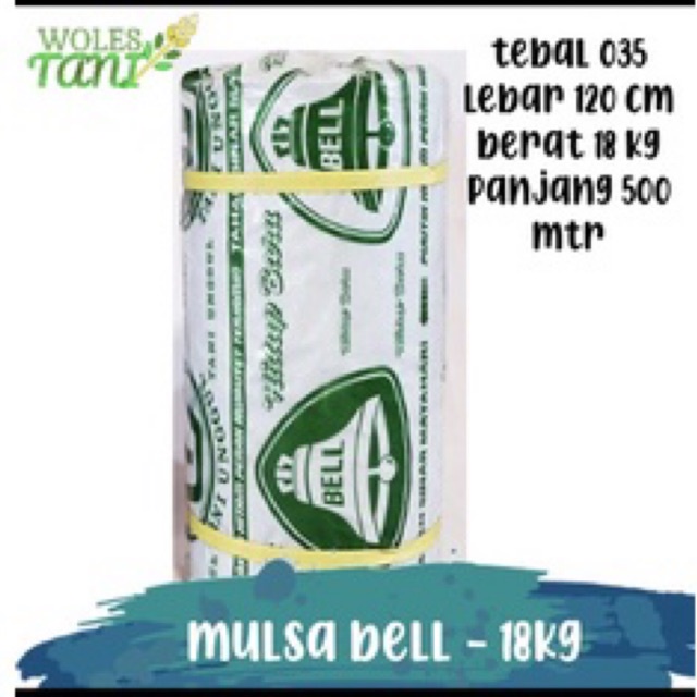 Mulsa Hitam Perak Bell 18 Kg Lebar 120 Cm Panjang 500 Meter