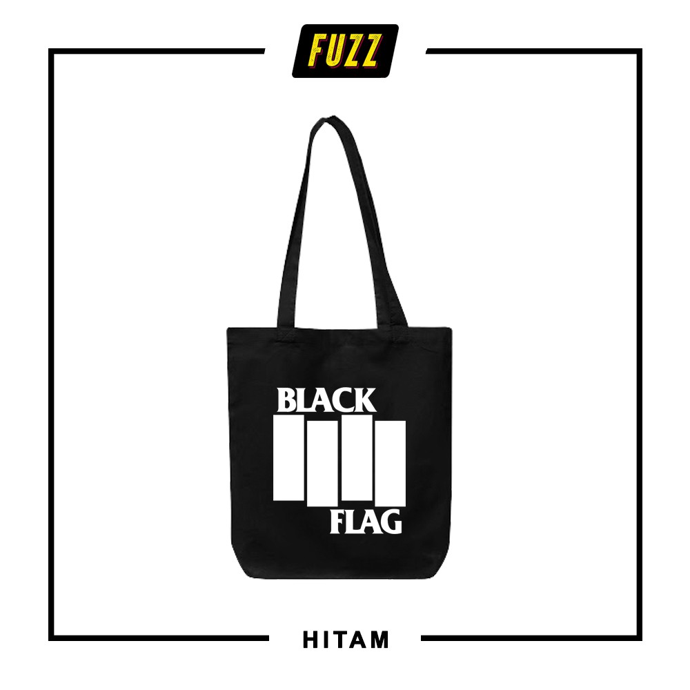 Tote Bag Band Black Flag Totebag Distro Musik Punk Pria Dan Wanita Tas Jinjing Kuliah Keren Murah