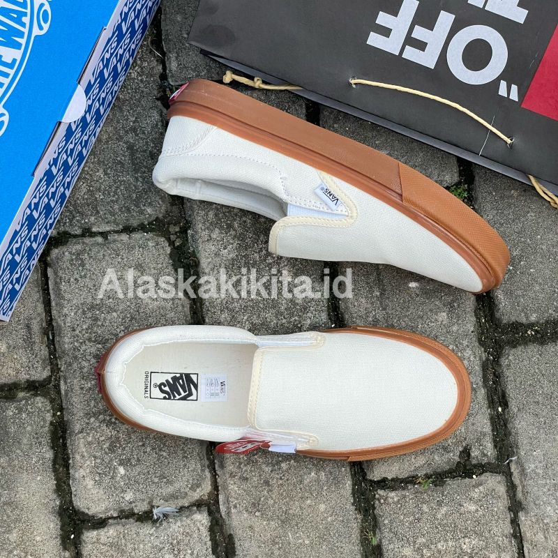 PROMO SEPATU VANS SLIP ON SOL GUM COKLAT  llVans Slip On Pria Wanita