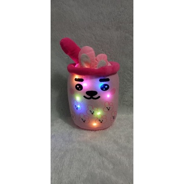 Bantal boba karakter BT21 lampu LED