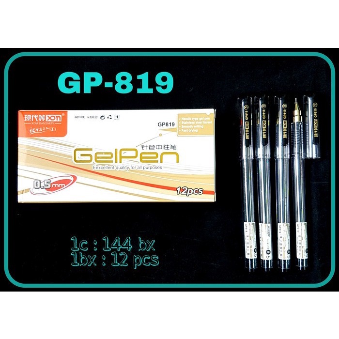 

SJS Pen Gel XDM GP819/ Balpen/ Pena/ Pulpen/ Ballpoint/ Tulis/ Kantor