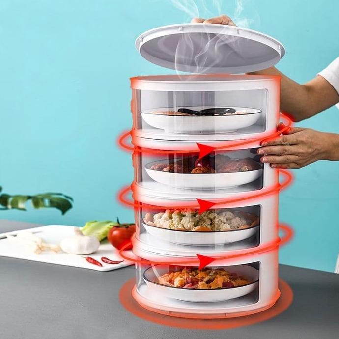 Tudung Saji 4 Susun / Rak Makanan Susun / Penutup Makanan Susun