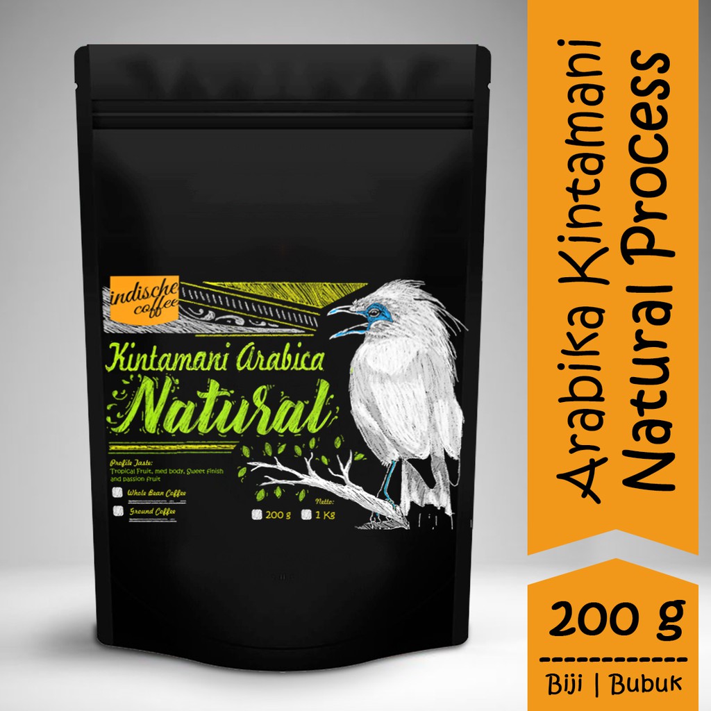 

INDISCHE KOPI ARABIKA BALI KINTAMANI NATURAL PROSES 200G BIJI/BUBUK FRESH ROASTED