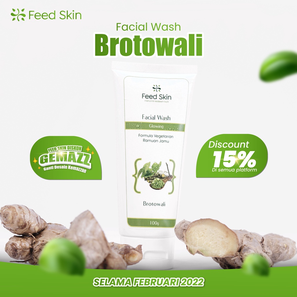 FEED SKIN Facial Wash Brotowali Original Natural Bpom Untuk Pria