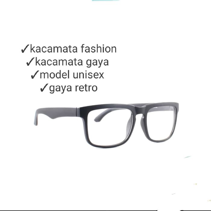 Unik Kacamata Fashion pria kotak/frame kacamata pria/kacamata non minus - Hitam terbaik