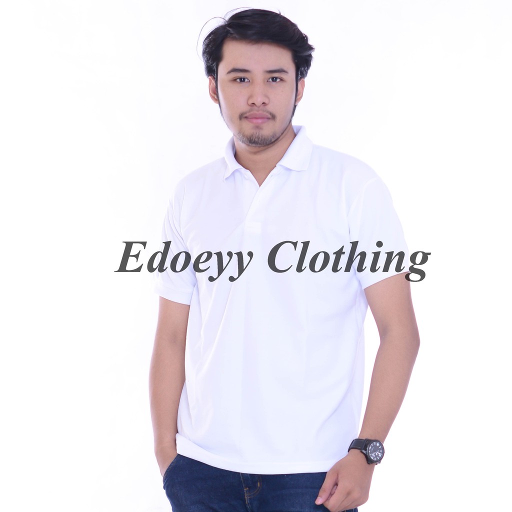 Kaos Polo Shirt Pria PUTIH Baju Kerah Ukuran S M L XL | Shopee Indonesia
