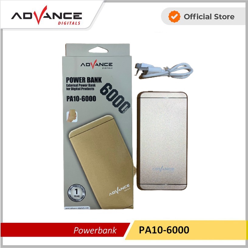 Advance Power Bank Slim PA10 6000mAh Powerbank