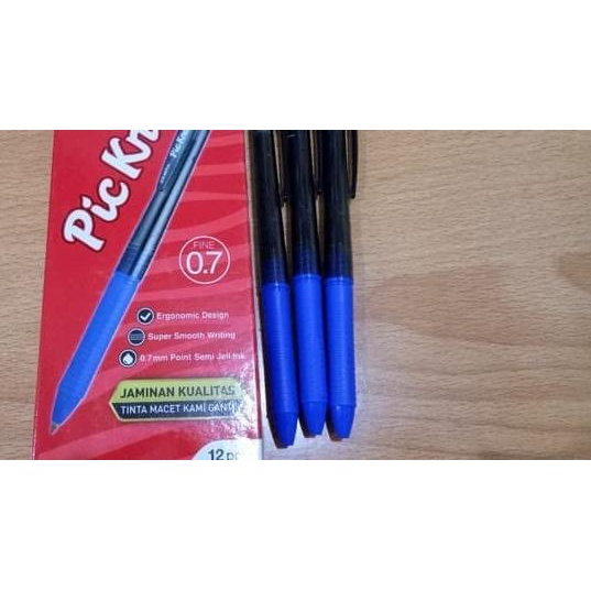 

➶ ZEBRA. PENA SEMI GEL PIC KNOCK 0.7mm (BIRU) (PERLUSIN) ♣