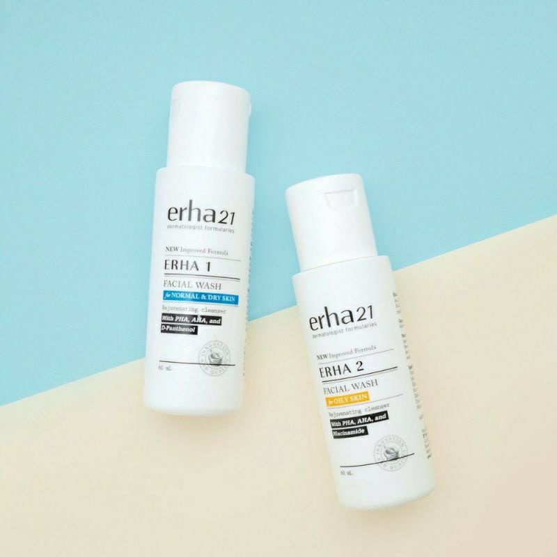 Erha21 DF Erha 1 Facial Wash For Normal Skin l Erha 2 Facial Wash For Oily Skin 60 mL