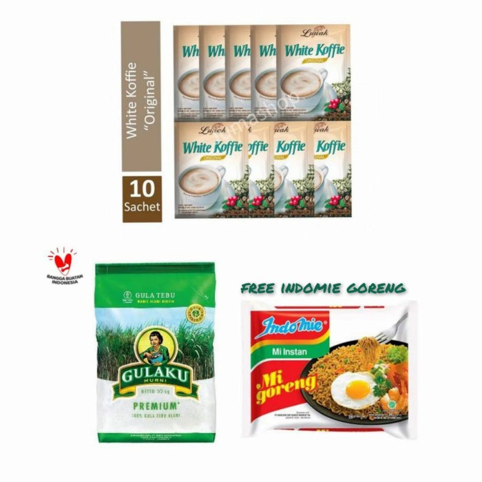 

Gulaku + Luwak White Koffie Free Indomie Goreng