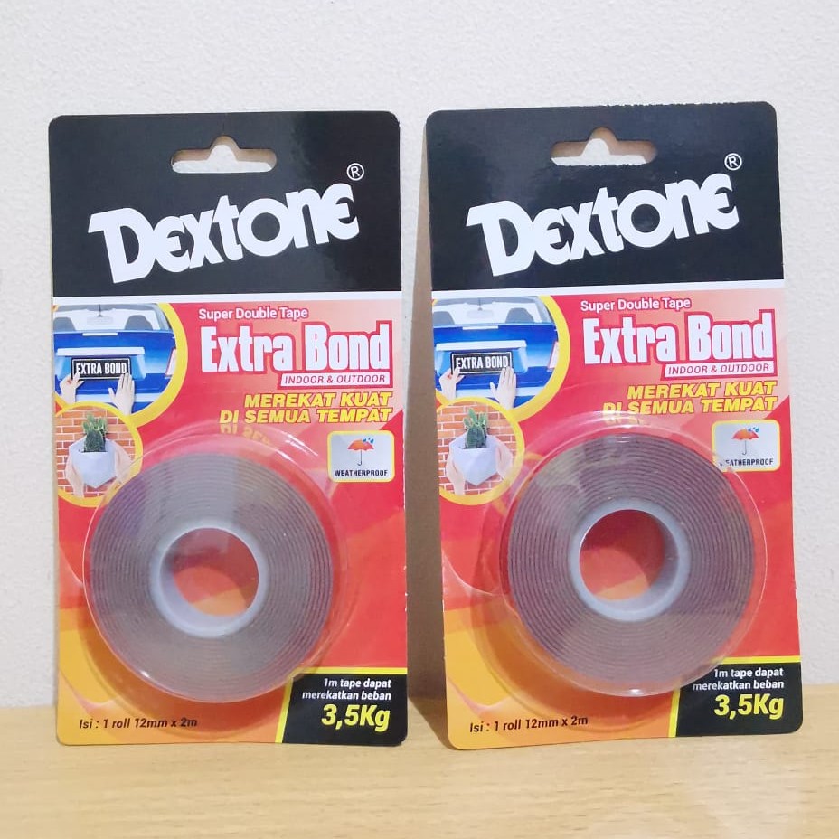 Jual Lem Dextone Super Double Tape Extra Bond Indoor Outdoor Use