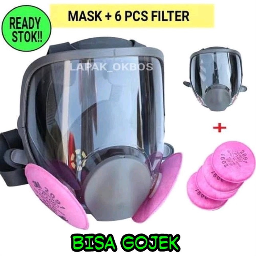 Download Masker Fullface Premium Anti Asap Gas Debu Masker Kimia Full Face I Shopee Indonesia PSD Mockup Templates