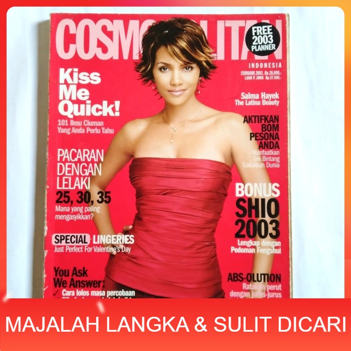 Majalah COSMOPOLITAN Feb 2003 Cover HALLE BERRY Langka