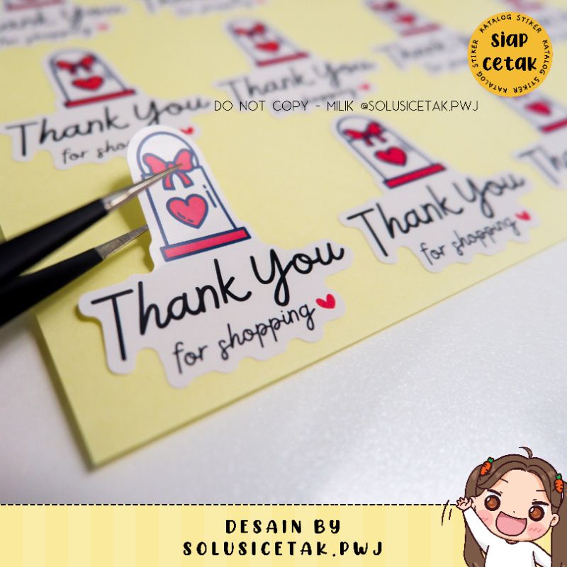 

Stiker Thank You / stiker olshop / stiker packaging / stiker kemasan / stiker lucu