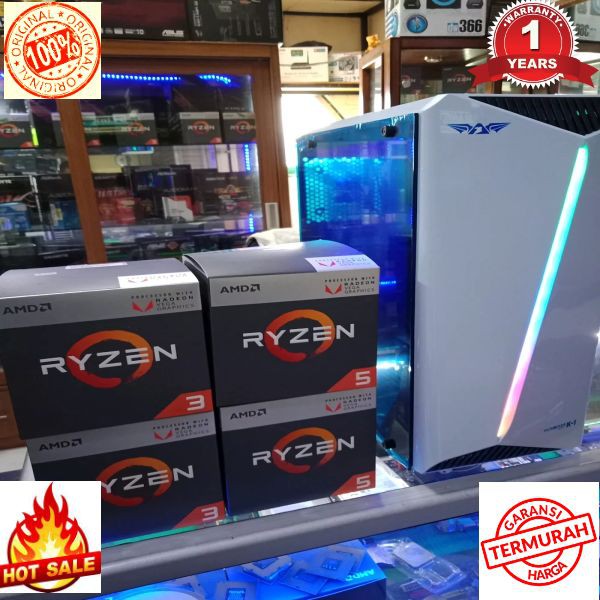 Terlaris PC GAMING AMD RYZEN 5 2400G HDD 1TB RAM 8GB
