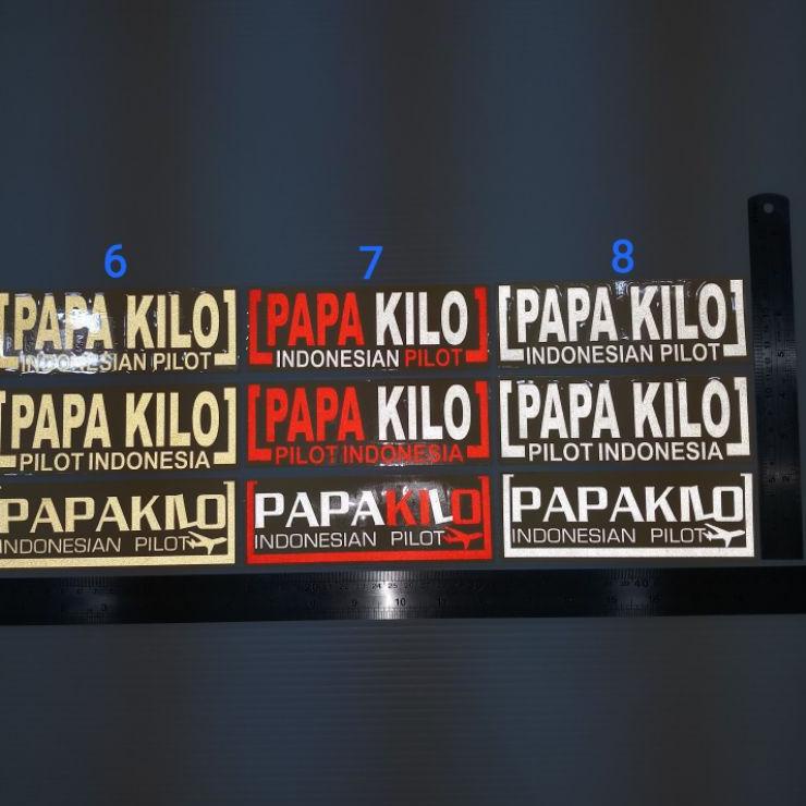 

FKAX Cutting Sticker Pesawat, PAPA KILO, Indonesia Pilot, Enggineer, Instructor, Flight Attendant こ 2