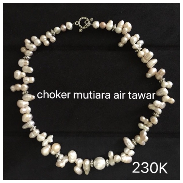 Kalung choker Mutiara Air Tawar