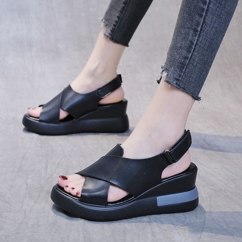 Permata  Sandal Wedges Wanita BL363 Import Sepatu Termurah Ringan Quality Premium