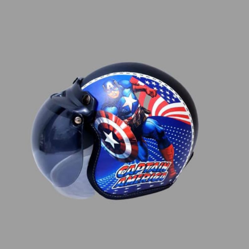 HELM BOGO STANDARD RETRO ANAK KARAKTER FULL KULIT SNI Shopee Indonesia