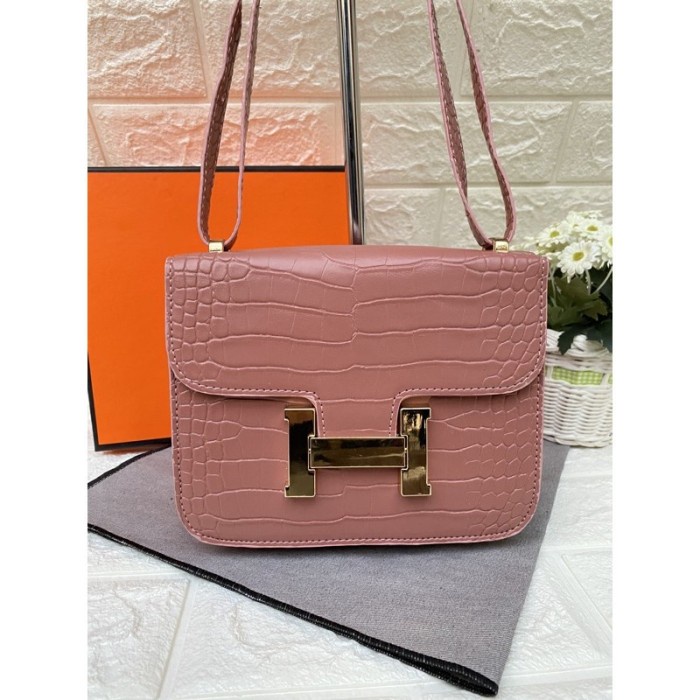 

(TERLARIS) Tas Handbag Constance Himalaya Komplit Box + Paperbag + Dustbag Abu