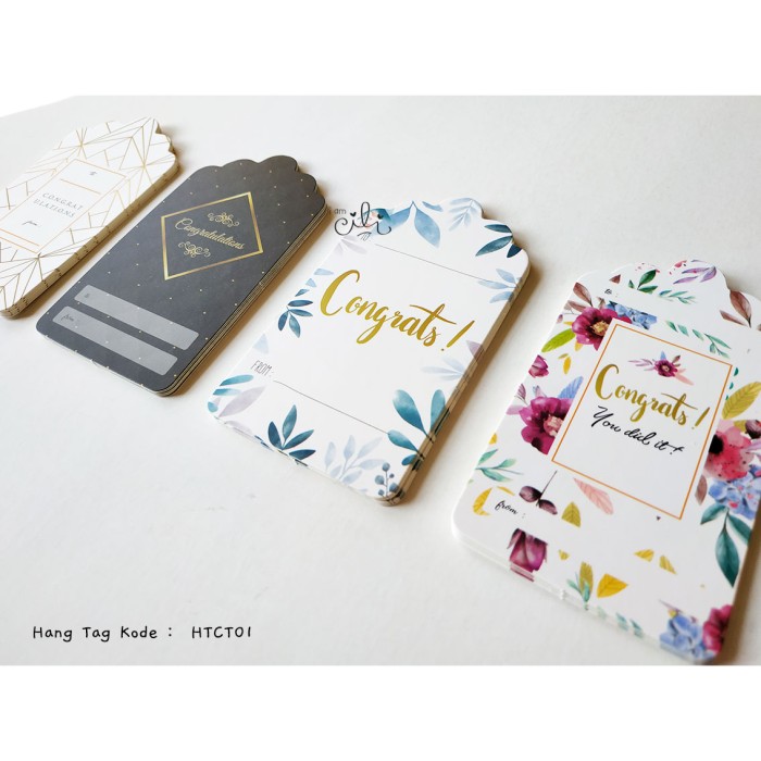 

(HTCT01) tag ucapan Congratulation untuk hadiah selamat - GROSIR - PROMO - Bisa COD - TERLARIS -