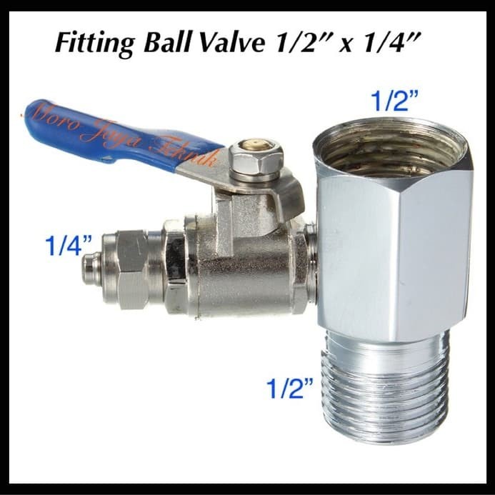 s5504T Fitting Ball Valve 1/2" - 1/4" Dan Stop Kran 1/4" Filter Air Ro R4F15401G