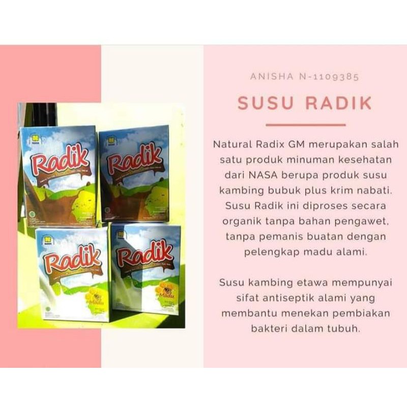 

RADIX SUSU KAMBING ETAWA NASA ORIGINAL-BPOM-SUSU KESEHATAN