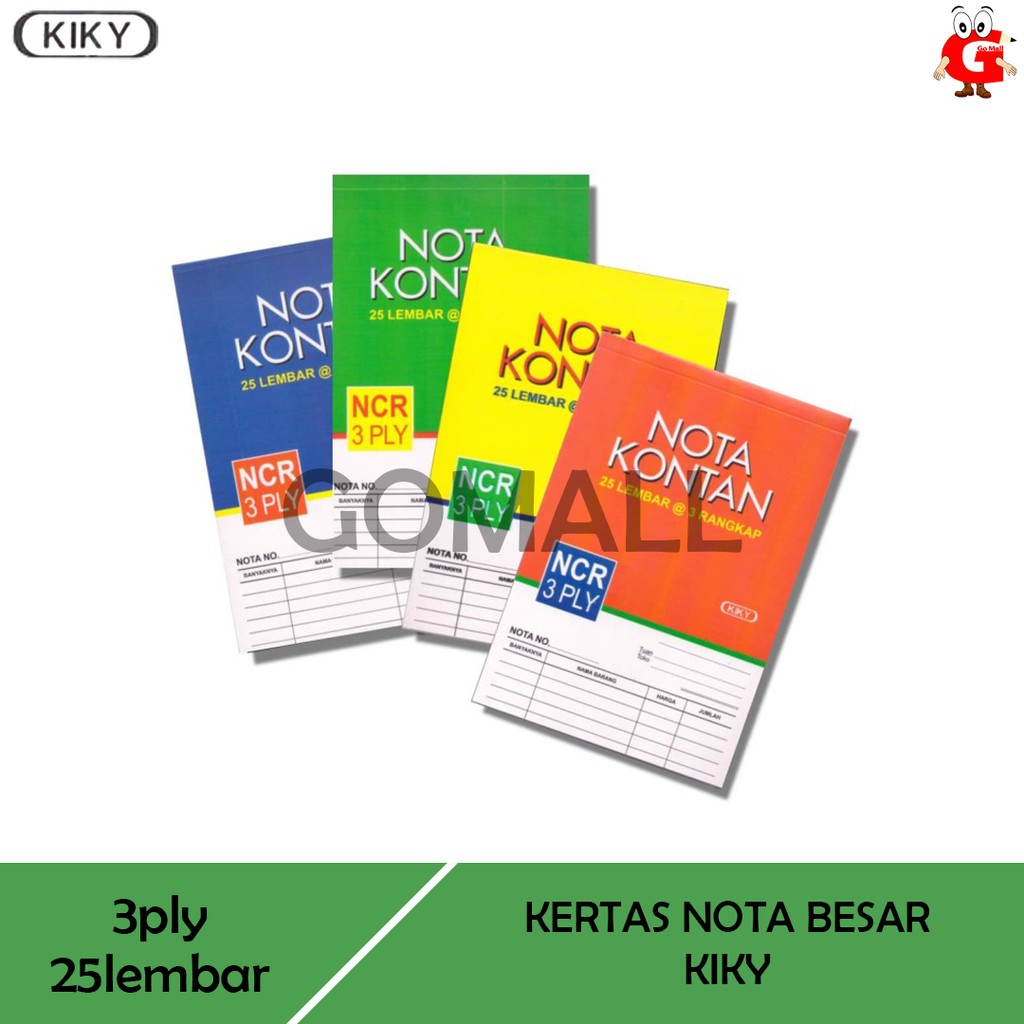 

Buku Nota Kontan Besar 3ply Kiky 25 Lembar