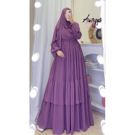 Gamis Set Polos AINAYYA SET seruty babydoll by Fajar/Fino Collection