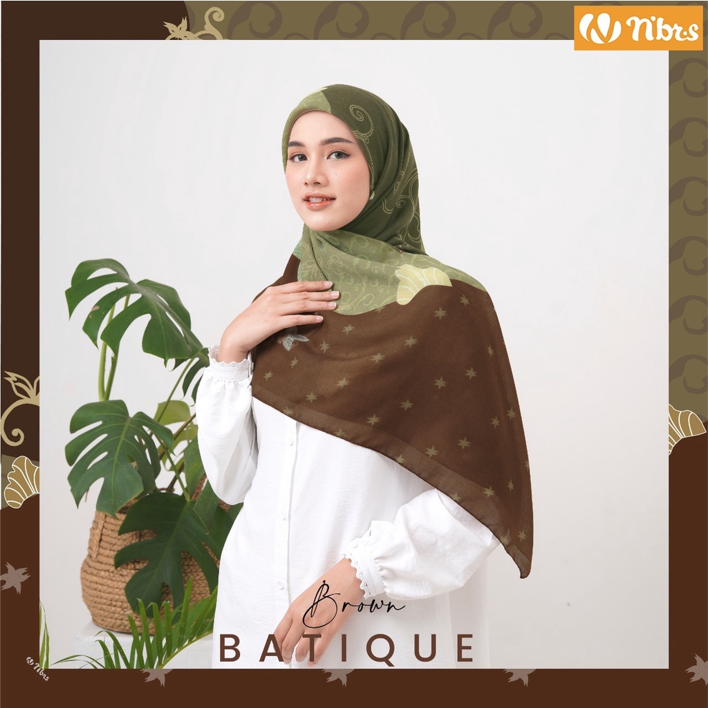 NIbras Hijab Batique Bahan Voal Hijab Segiempat Motif Casual outfit Modern by Nbrs bisa COD