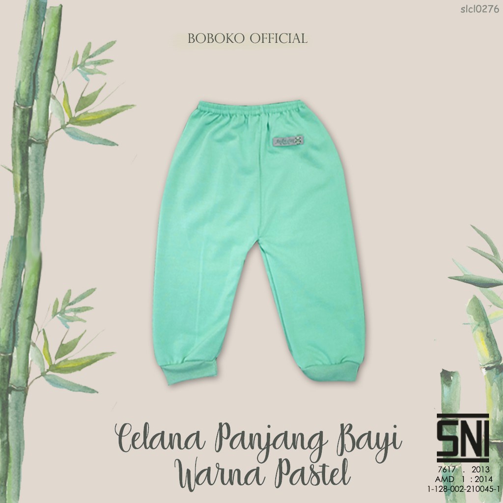 BOBOKO Celana Panjang Bayi Warna Pastel 0-5 bulan