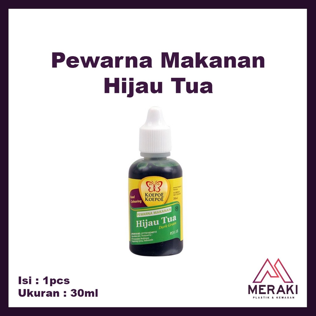 

Pewarna Makanan Koepoe Kupu kupu Hijau tua