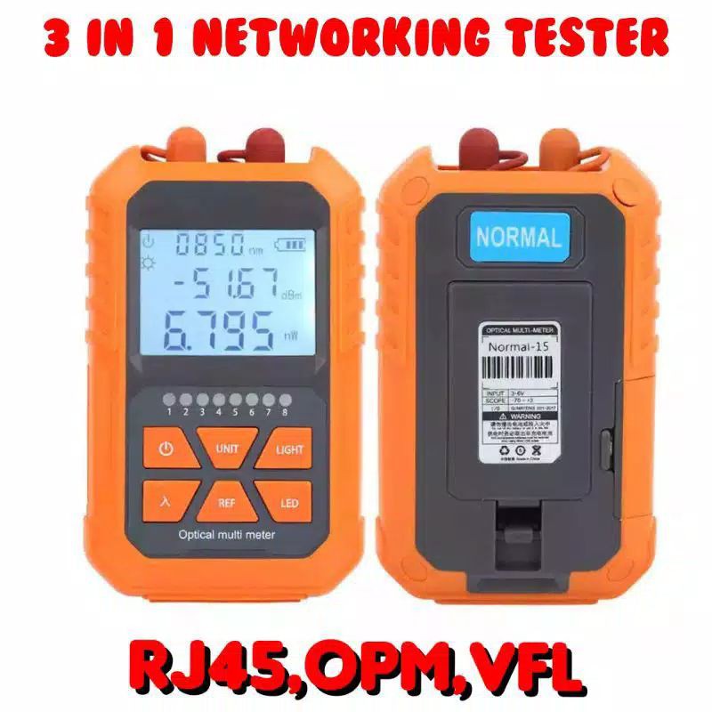 OPM 3 In 1 Optical Power Meter with Lan Tester and vfl function(opm)